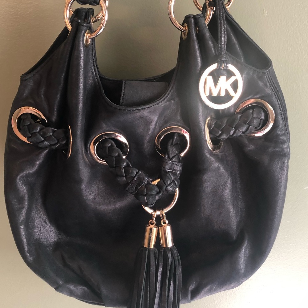 Michael Kohrs Black Leather Bag